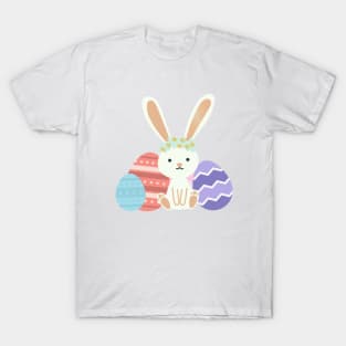 Happy Easter-Bunny and Eggs T-Shirt